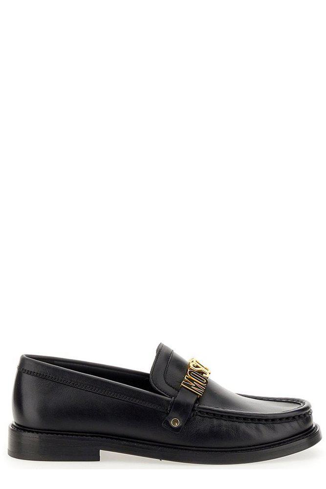 商品Moschino|Moschino Logo Plaque Slip-On Loafers,价格¥1777-¥2285,第1张图片