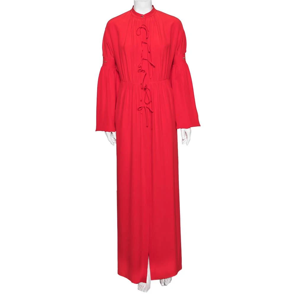 商品[二手商品] Burberry|Burberry Red Silk Button Down Maxi Dress S,价格¥3651,第1张图片