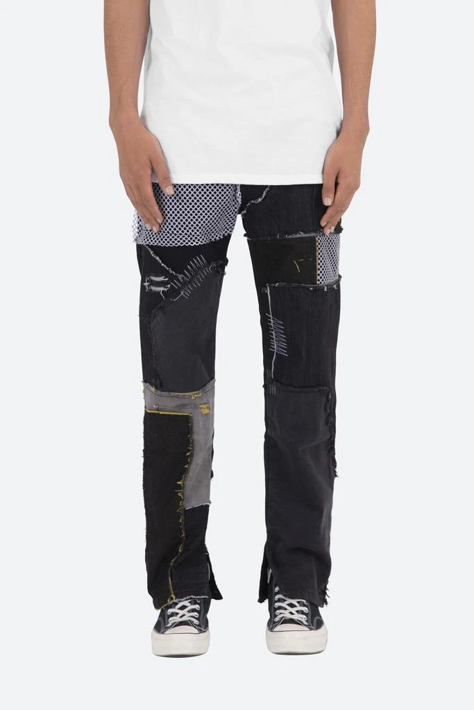 商品MNML|V124 Patchwork Baggy Denim - Black,价格¥257,第1张图片