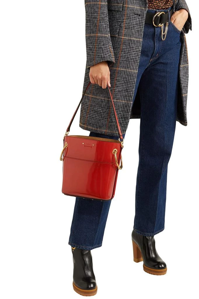 商品Chloé|Roy small glossed-leather 水桶包,价格¥7725,第5张图片详细描述