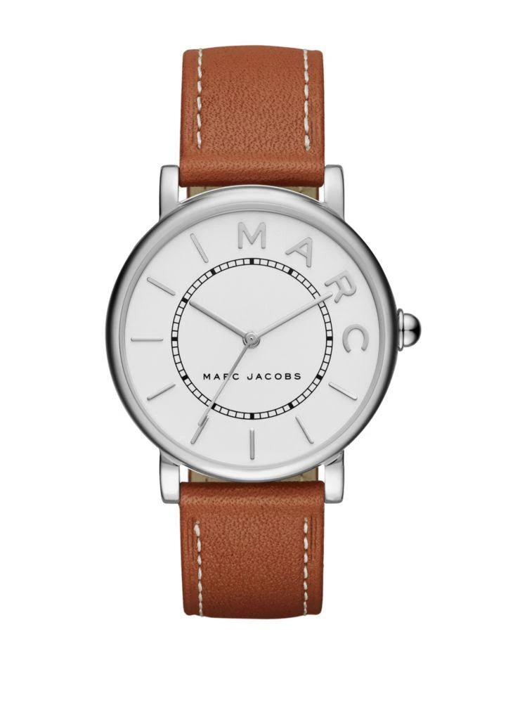 商品Marc Jacobs|Classic Stainless Steel and Leather Three-Hand Strap Watch,价格¥987,第1张图片