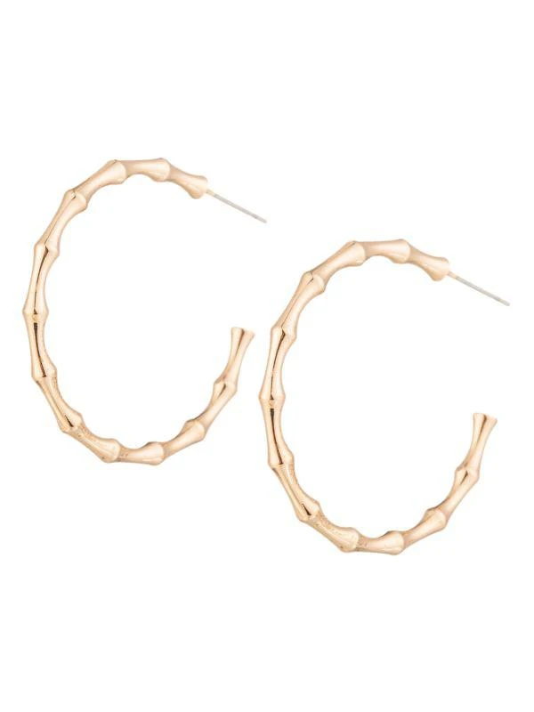 商品Eye Candy LA|Luxe Lana 24K Goldplated Hoop Earrings,价格¥175,第1张图片