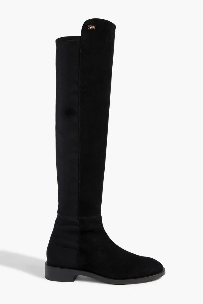 商品Stuart Weitzman|Keelan microstretch and suede over-the-knee boots,价格¥2078,第1张图片详细描述