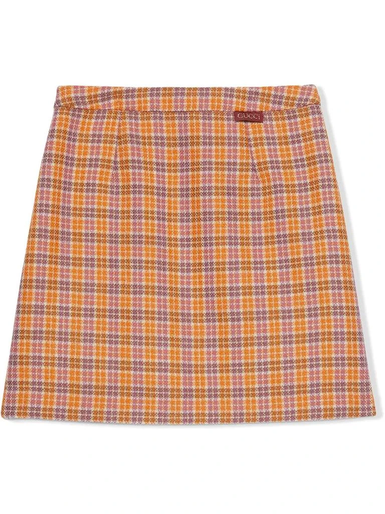 商品Gucci|Childrens Check Wool Skirt,价格¥3728,第2张图片详细描述