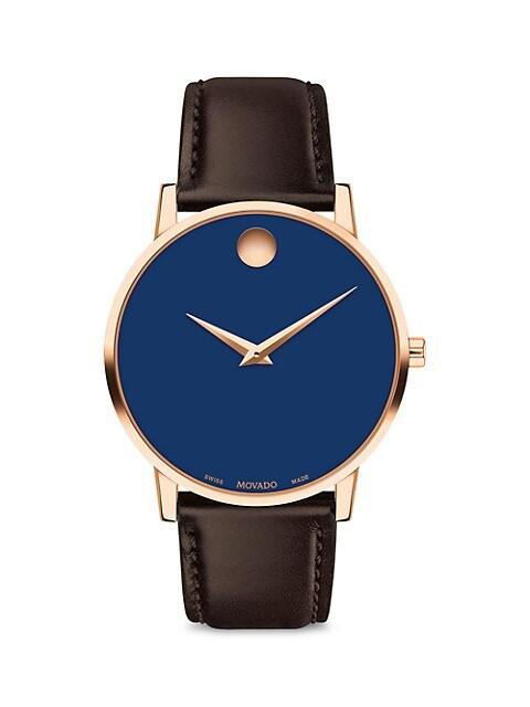 商品Movado|Museum Classic Leather Strap Watch,价格¥4832,第1张图片
