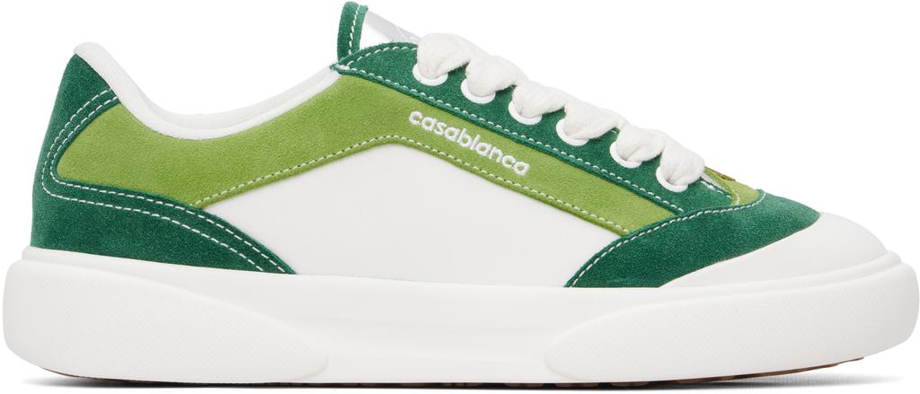 Weiße und grüne „Del Mar“-Sneaker image 2