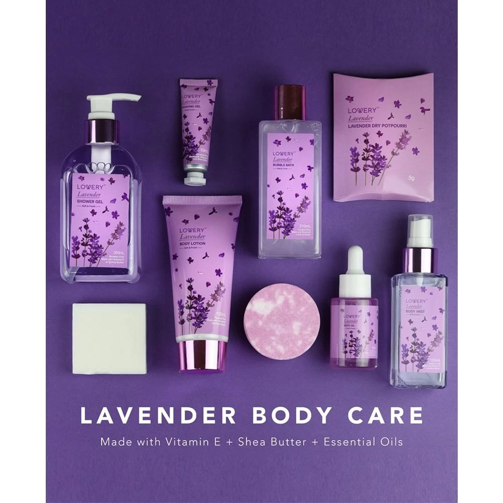 商品Lovery|Lavender Body Care Gift Set, Aromatherapy Bath Kit Spa Gift Basket, 12 Piece,价格¥524,第4张图片详细描述