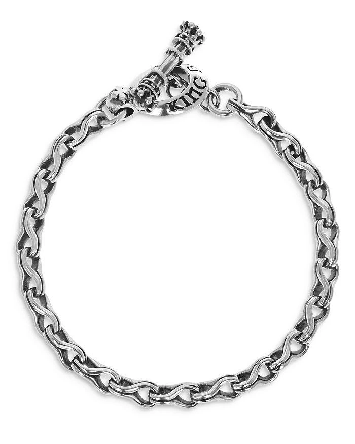 商品King Baby|Sterling Silver Small Twisted Eight Link Bracelet,价格¥3026,第1张图片详细描述