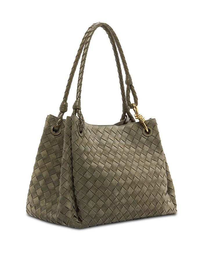 商品Bottega Veneta|Large Parachute Intrecciato Suede Shoulder Bag,价格¥47829,第4张图片详细描述