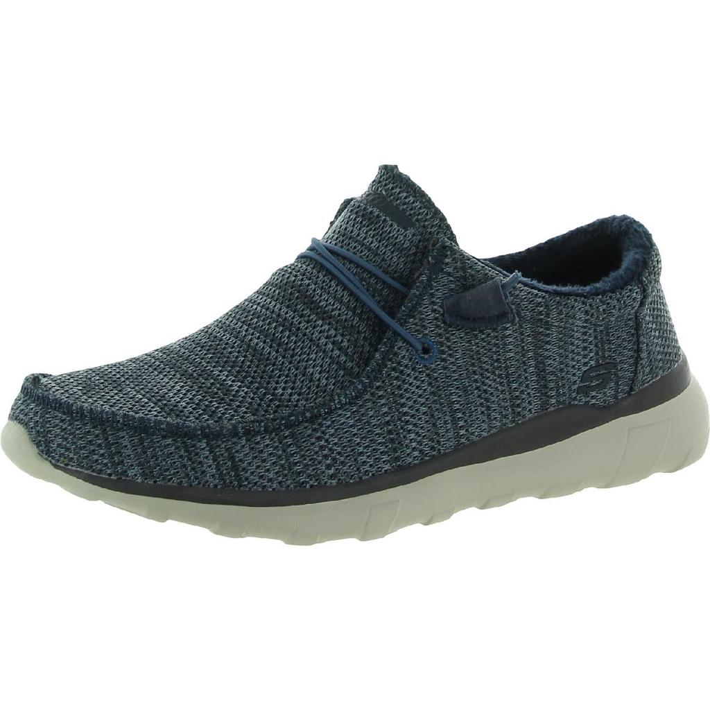 Skechers Mens Bulger- Zenwick Faux Fur Slip On Slip-On Sneakers商品第1张图片规格展示