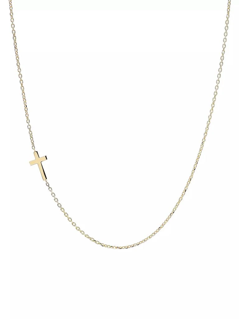 商品Anzie|Love Letter Cross 14K Yellow Gold Necklace,价格¥3372,第1张图片