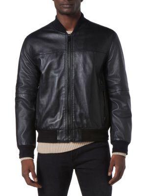 商品Marc New York by Andrew Marc|Summit Leather Bomber Jacket,价格¥1814,第3张图片详细描述
