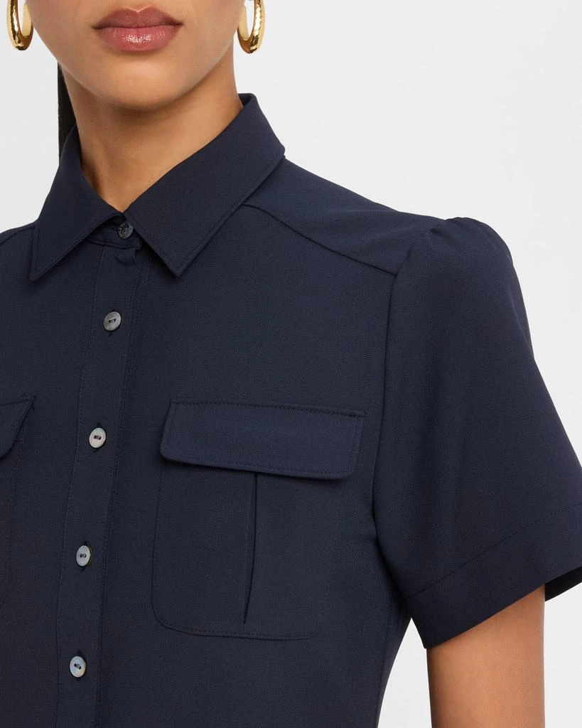 商品Cinq a Sept|Jamie Short-Sleeve Shirtdress,��价格¥2918,第5张图片详细描述