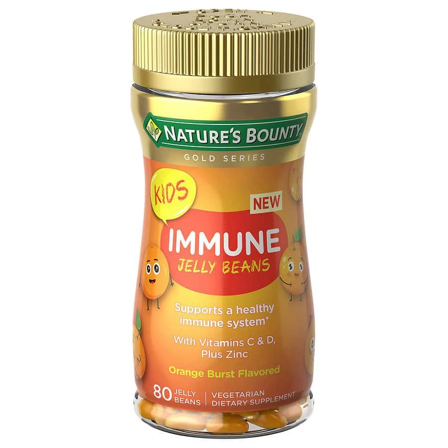 商品Nature's Bounty|Kids Immune Jelly Beans, Immune Support, Orange Burst Flavor,价格¥125,第1张图片