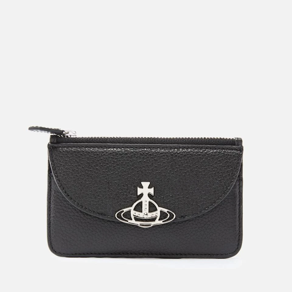 商品Vivienne Westwood|Vivienne Westwood Pebble-Grain Leather Half-Moon Cardholder,价格¥595,第1张图片