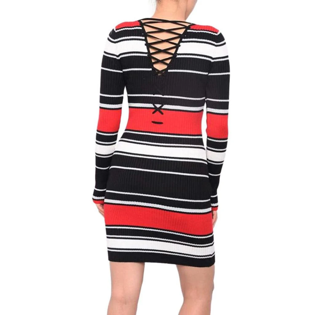 商品Planet Gold|Juniors Womens Striped Mini Sweaterdress,价格¥151,第2张图片详细描述