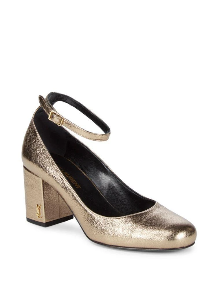 商品Yves Saint Laurent|Block Heel Metallic Pumps,价格¥3705,第1张图片