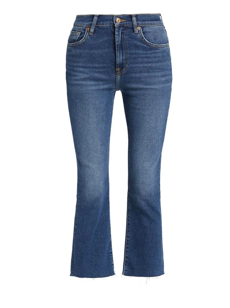 商品7 For All Mankind|Women's High Waisted Slim Kick Jeans In Blue Print,价格¥1120,第1张图片