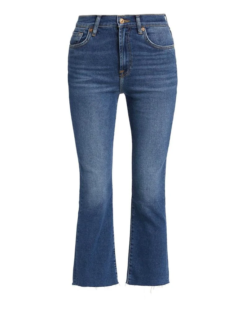 商品7 For All Mankind|Women's High Waisted Slim Kick Jeans In Blue Print,价格¥1031,第1张图片