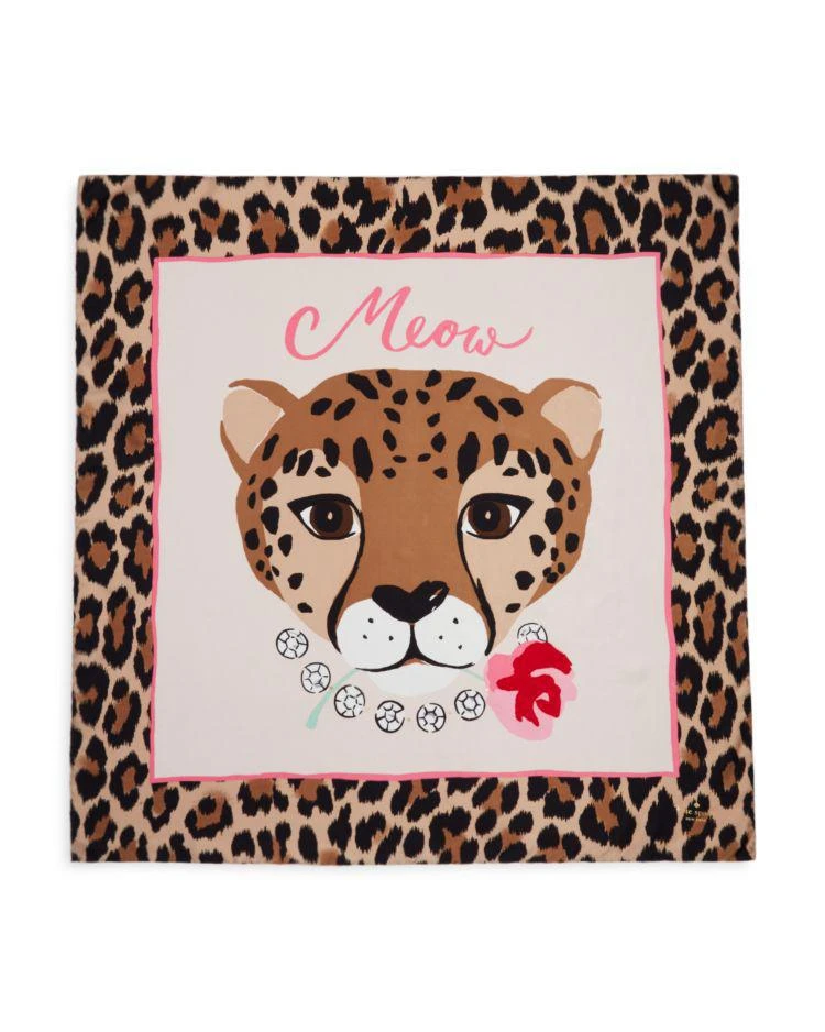 商品Kate Spade|Cheetah Silk Square Scarf,价格¥659,第2张图片详细描述