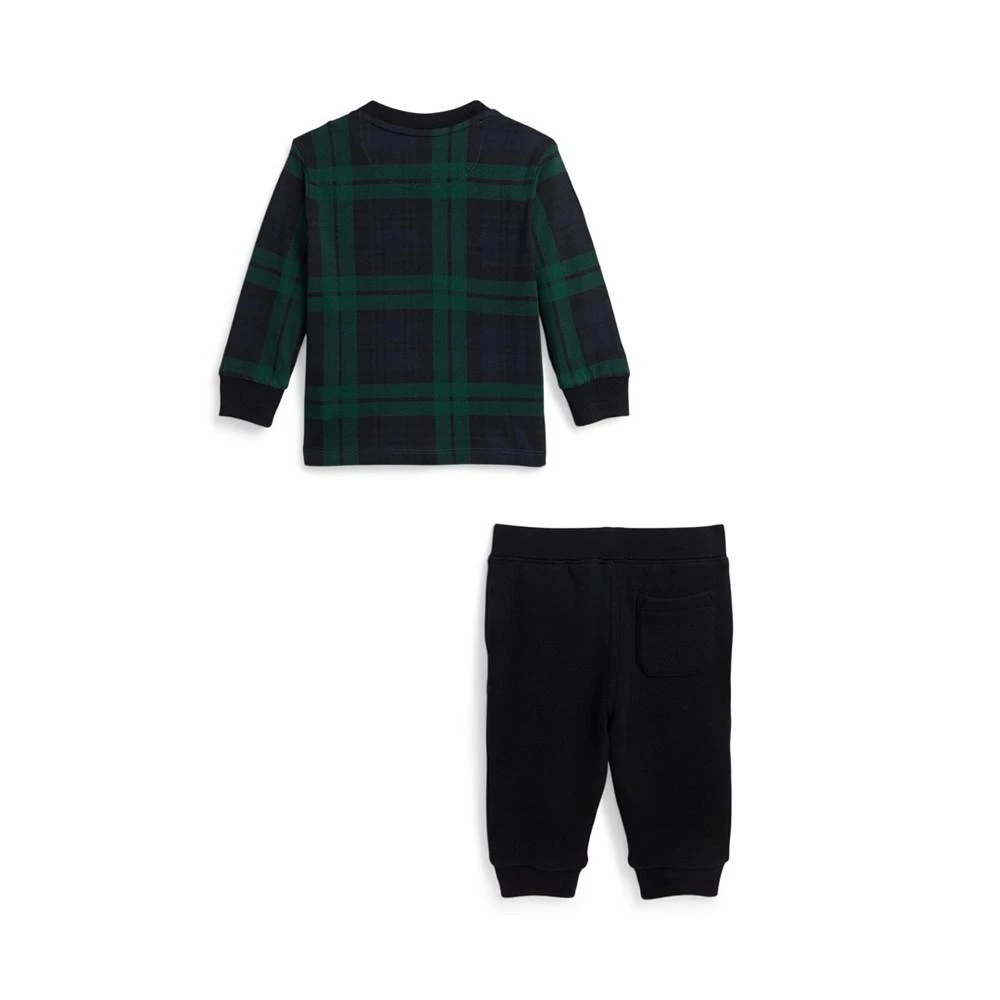 商品Ralph Lauren|Baby Boys Polo Bear Jersey T Shirt and Fleece Pant Set,价格¥564,第2张图片详细描述