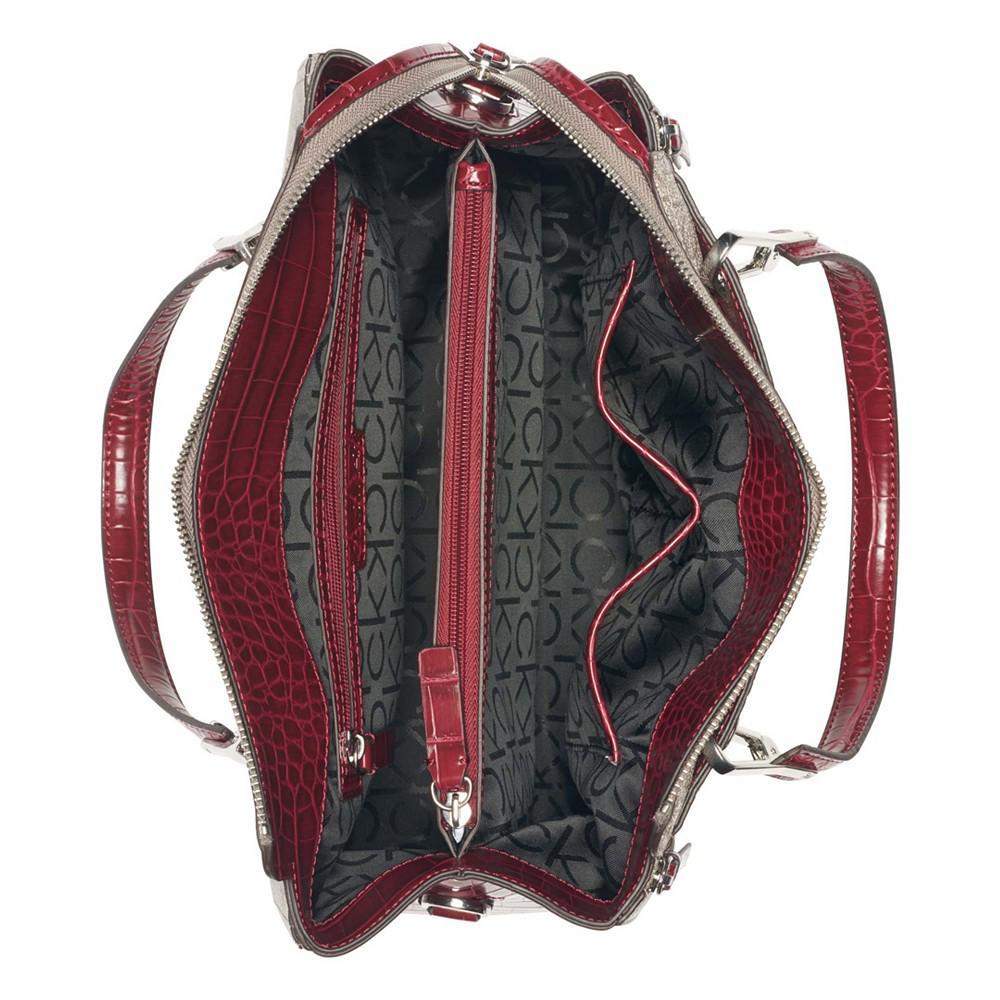 商品Calvin Klein|Garnet Signature Triple Compartment Top Zipper Satchel,价格¥1329,第4张图片详细描述