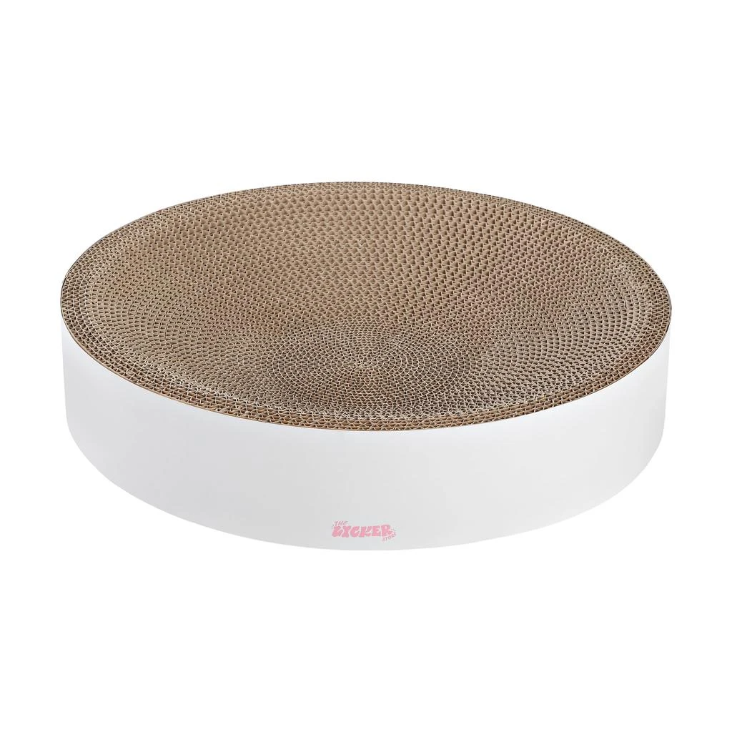 Nelson 20.13" Modern Cardboard Round Bowl Cat Scratcher with Catnip, Light Pink/Multi 商品