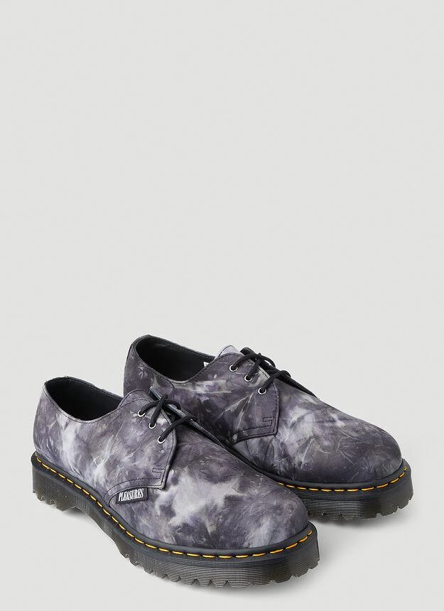 商品Dr. Martens|x Pleasures 1461 Tie-Dye Shoes in Grey,价格¥502,第2张图片详细描述