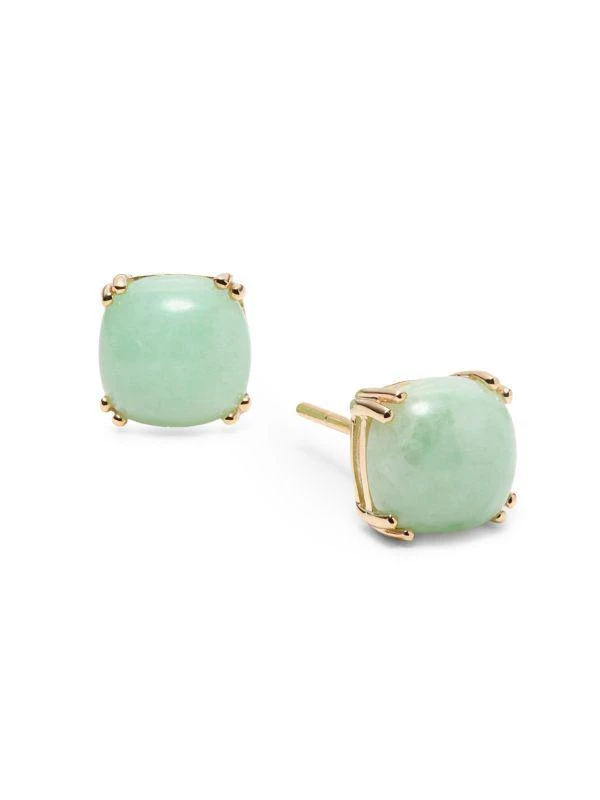 商品Saks Fifth Avenue|14K Yellow Gold & Jade Stud Earrings,价格¥3965,第1张图片