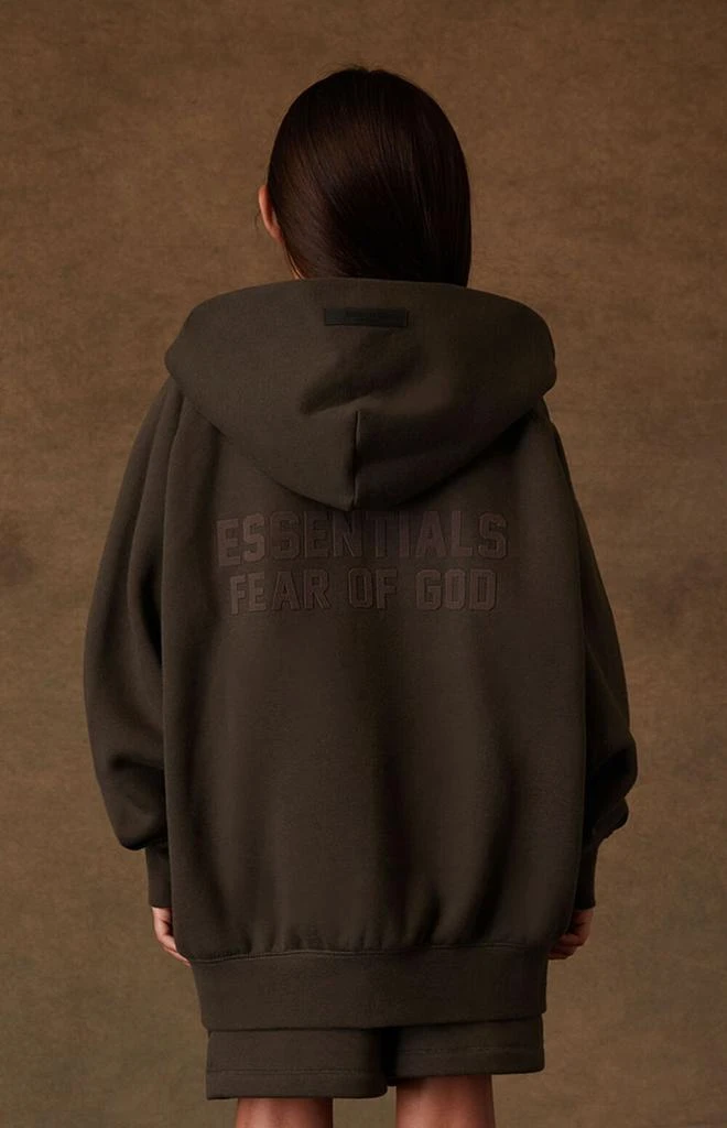 商品Essentials|Off Black Full Zip Hoodie,价格¥251,第4张图片详细描述