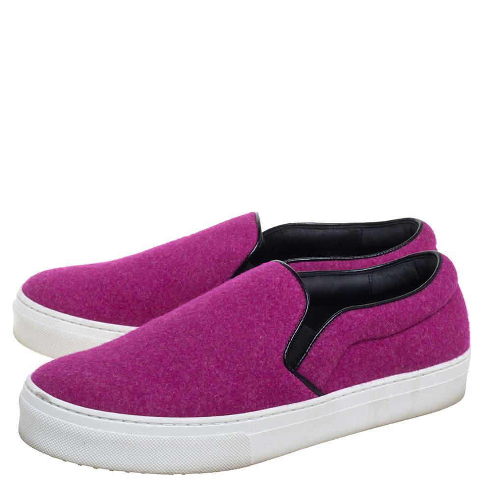 Celine Pink Wool Low Top Slip On Sneakers Size 39商品第4张图片规格展示