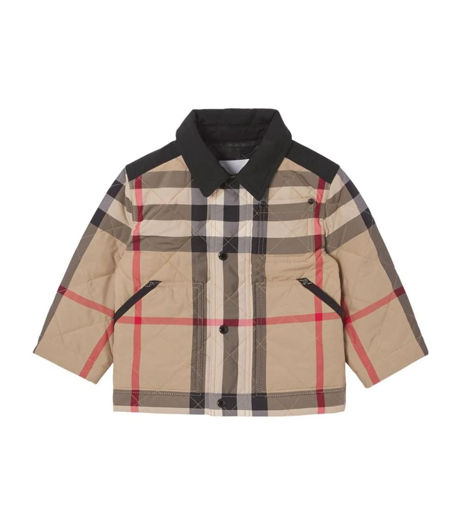 商品Burberry|Vintage Check Diamond Quilted Jacket (6-24 Months),价格¥3814,第1张图片