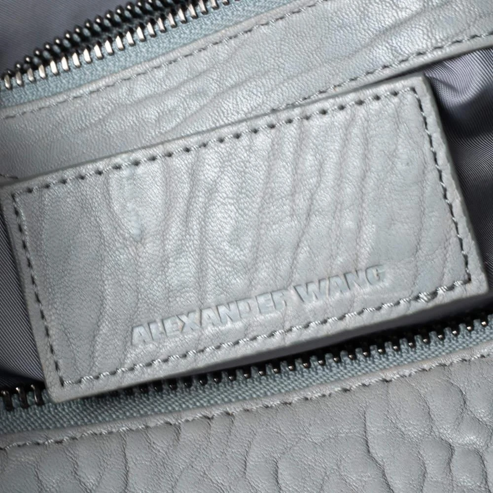 Alexander Wang Pale Blue Textured Leather Rockie Satchel 商品