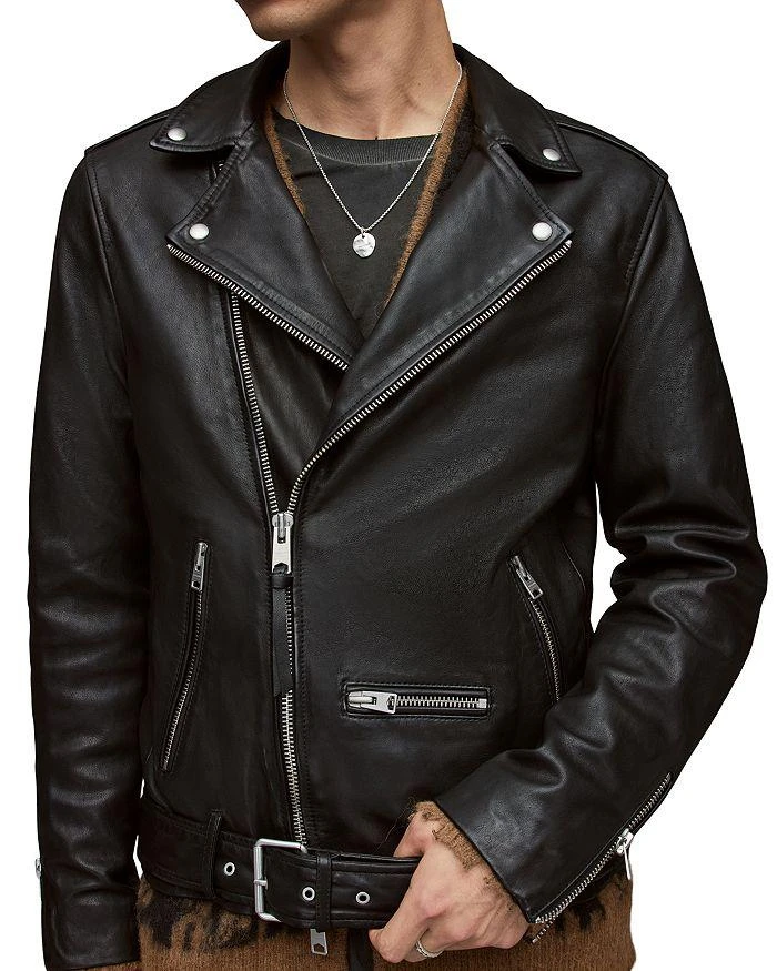 商品ALL SAINTS|Wick Leather Regular Fit Biker Jacket,价格¥4407,第3张图片详细描述