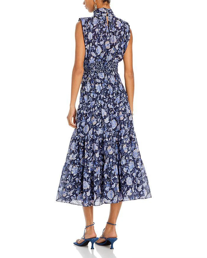 商品Derek Lam|Junia Ruched Sleeve Floral Midi Dress,价格¥3080,第3张图片详细描述
