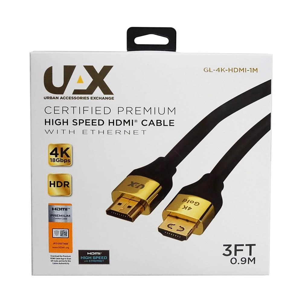商品UAX|3 ft. 4K HDMI Cable,价格¥97,第1张图片
