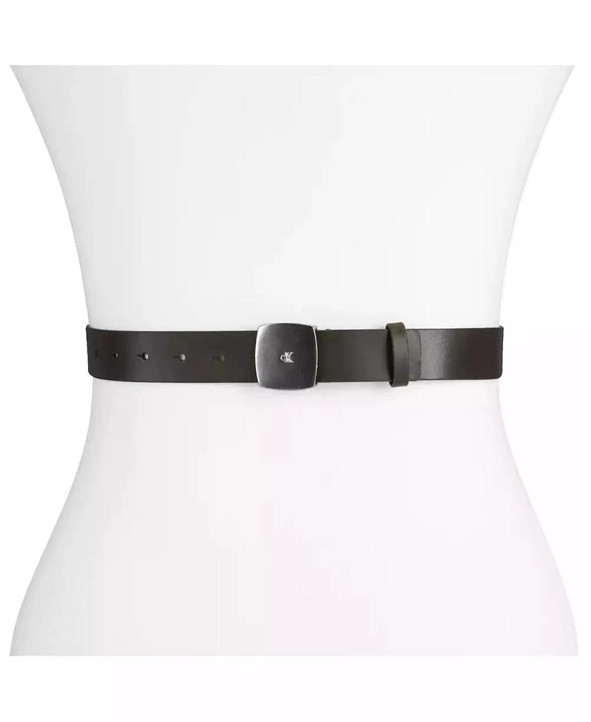 商品Calvin Klein|Women's Micro CK Logo Leather Pant Belt,价格¥357,第5张图片详细描述