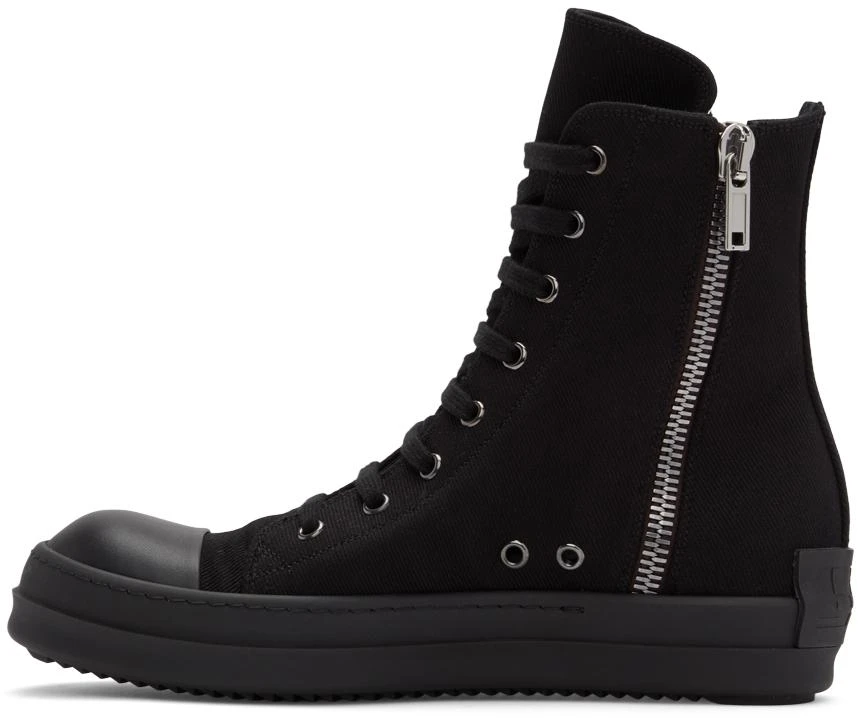 商品Rick Owens|Black License Plate High Sneakers,价格¥4067,第3张图片详细描述