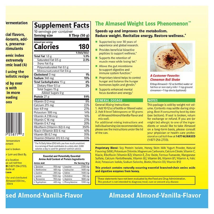 商品Almased|Low-Glycemic High-Protein Diet and Meal Replacement Plan,价格¥291,第2张图片详细描述