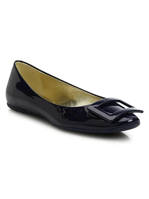 商品Roger Vivier|Gommette Patent Leather Flats,价格¥4693,第1张图片