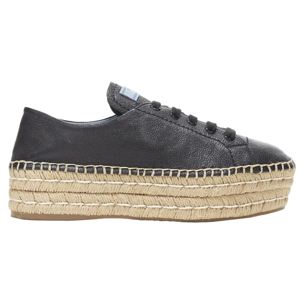 商品[二手商品] Prada|Leather Signature Tab Double Jute Platform Espadrille,价格¥3398,第1张图片