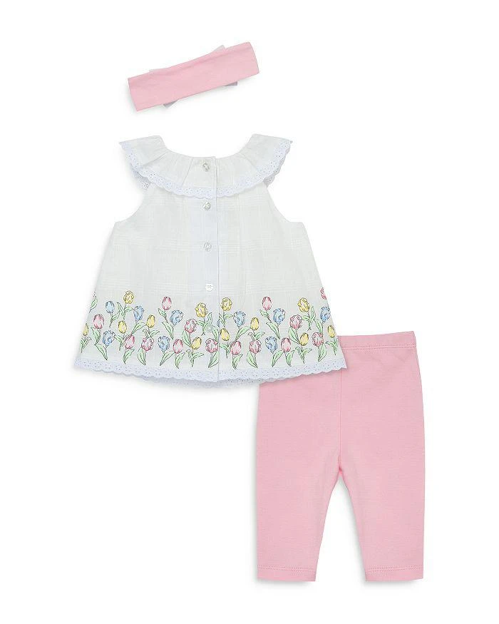 商品Little Me|Girls' Bow Headband, Tulip Border Tunic & Leggings Set - Baby,价格¥210,第2张图片详细描述