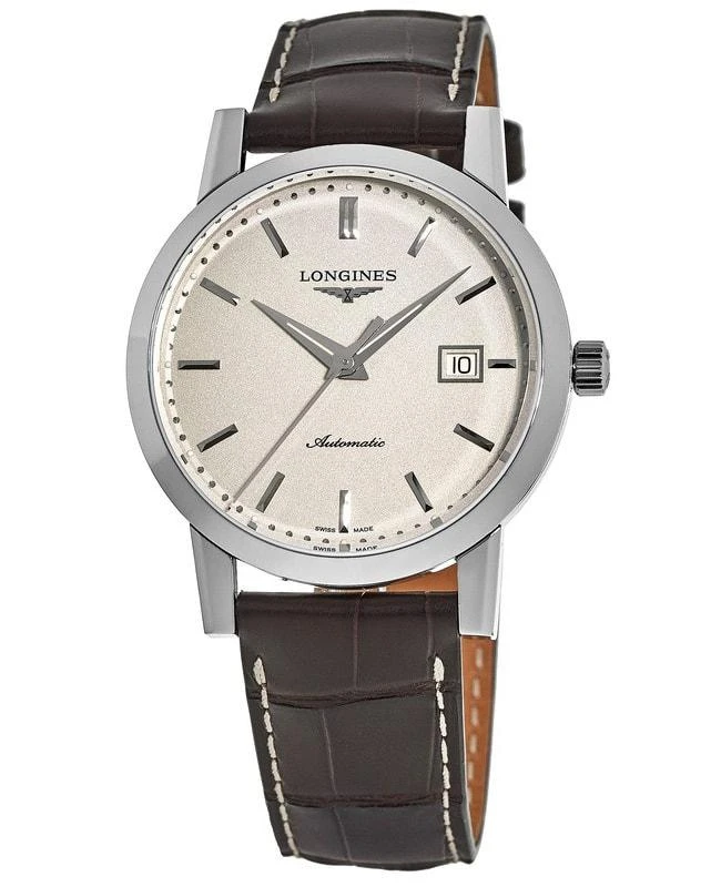 商品Longines|Longines Heritage 1832 Beige Dial 40mm Brown Leather Strap Men's Watch L4.825.4.92.2,价格¥11397,第1张图片