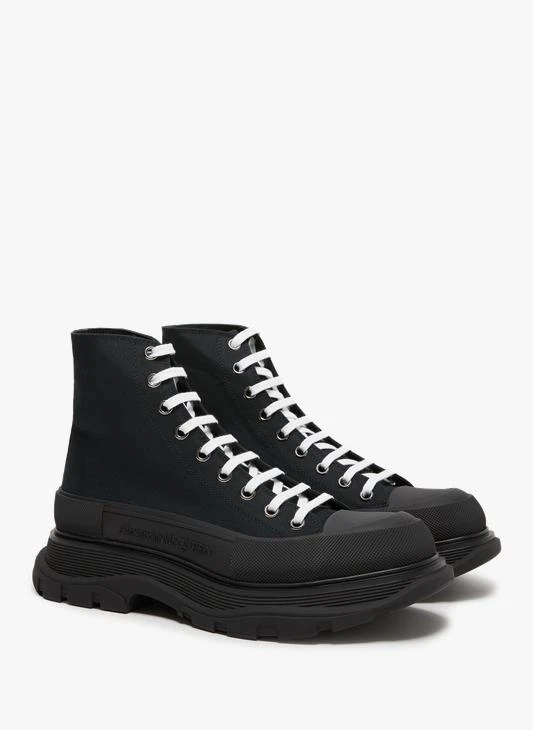 商品Alexander McQueen|Tread Slick hi-top cotton Sneakers,价格¥5244,第1张图片