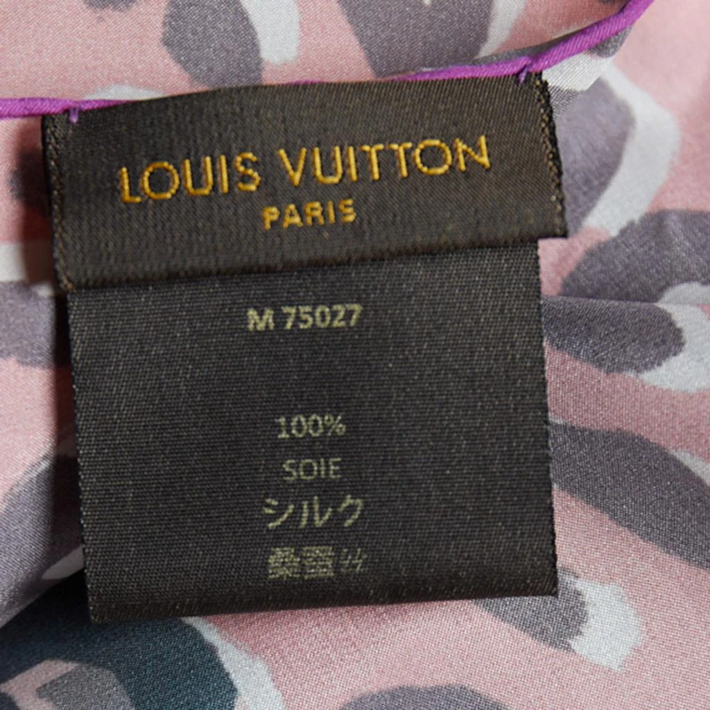 商品[二手商品] Louis Vuitton|Louis Vuitton Multicolor Leopard Printed Giant V Silk Square Scarf,价格¥3376,第4张图片详细描述