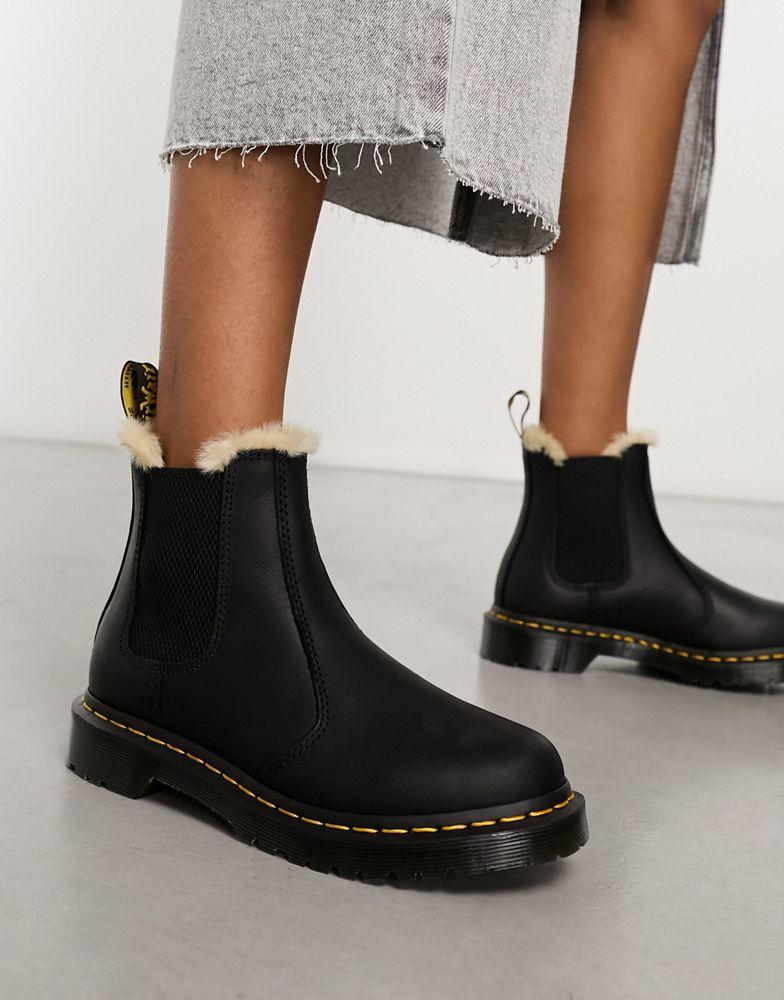 Dr. Martens Dr Martens 2976 leonore fur lined chelsea boots 