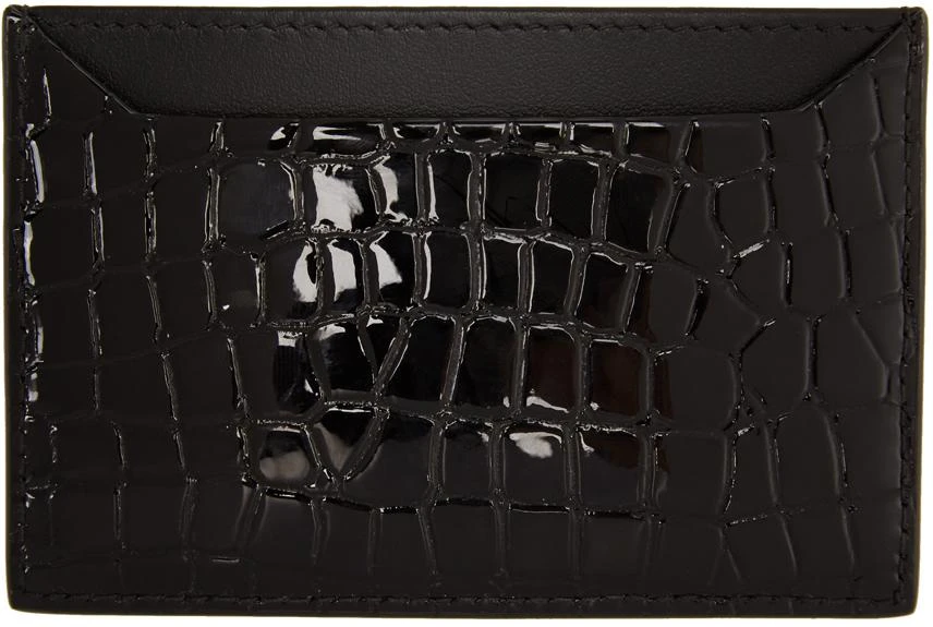 商品Miu Miu|Black Matelassé Leather Card Holder,价格¥1871,第2张图片详细描述