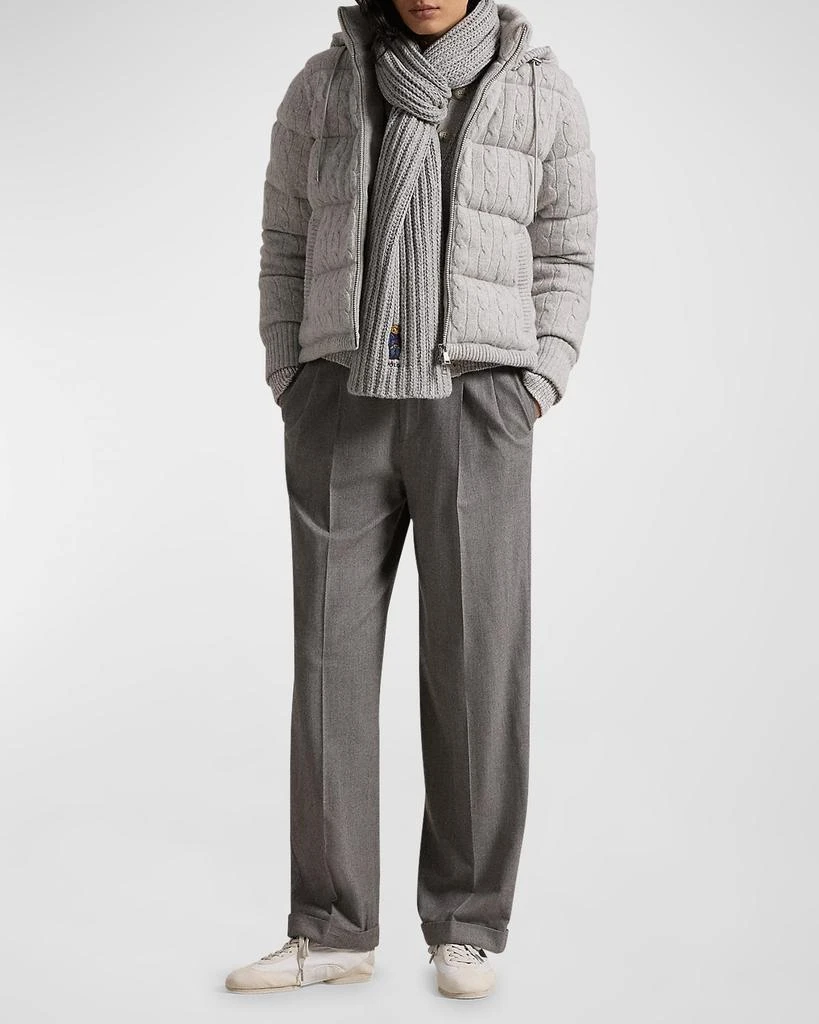 Cable-Knit Hooded Down Coat 商品