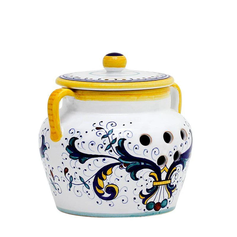 商品Artistica - Deruta of Italy|Ricco Deruta: New Garlic/Onion Jar Keeper with Handles,价格¥1125,第2张图片详细描述