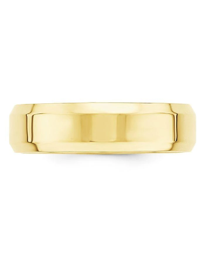 商品Bloomingdale's|Men's 6mm Bevel Edge Comfort Fit Band 14K Yellow Gold,价格¥14403,第1张图片详细描述